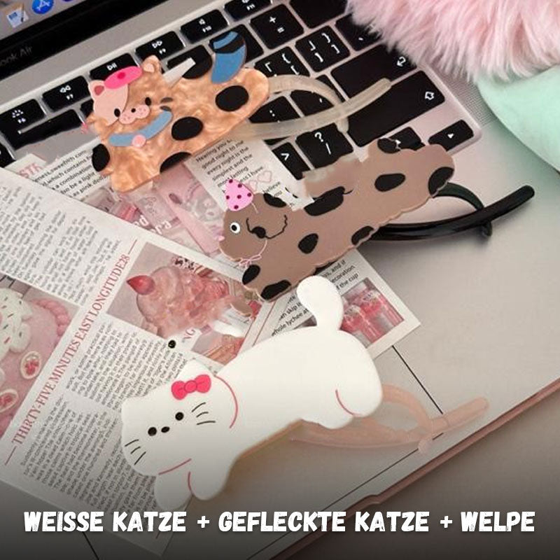 Katze-One-Wort-Twist-Clip