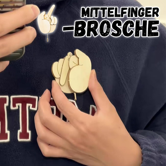 Interessante Mittelfingerbrosche